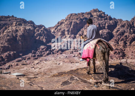 L'ancienne ville de rock Petra en Jordanie Banque D'Images