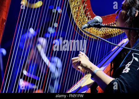 BILBAO, ESPAGNE - 31 OCT : Le Barr Brothers (band) performance live à Bime Festival le 31 octobre 2014 à Bilbao, en Espagne. Banque D'Images