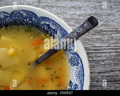 Bol de soupe aux pois cassés Banque D'Images