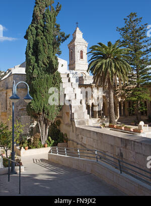 Jérusalem, Israël - 3 mars 2015 : l'Église du Pater Noster, sur le Mont des Oliviers. Banque D'Images