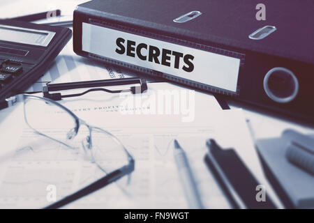 Secrets sur Office Dossier. La tonalité de l'image. Banque D'Images