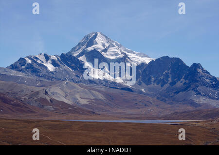 Huayna Potosi dans la Cordillera Real, Bolivie Banque D'Images