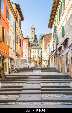 Étapes Santarcangelo di Romagna alley Banque D'Images