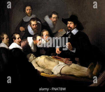 La leçon d'anatomie ( de anatomische les ) du Dr Nicolaes Tulp 1632 Rembrandt Harmenszoon van Rijn1606-1669 Pays-Bas Néerlandais Banque D'Images