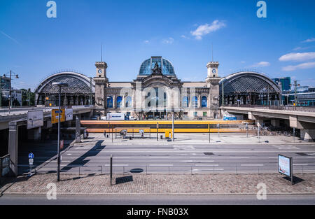 La gare principale de Dresde Banque D'Images