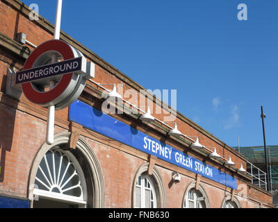 La station de métro Stepney Green Banque D'Images