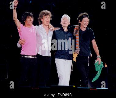 Les ROLLING STONES RENTSCHLER FIELD, CONN 08-26-2005 Mick Jagger KEITH RICHARDS CHARLIE WATTS, RONNIE WOOD photo Michael Brito Banque D'Images