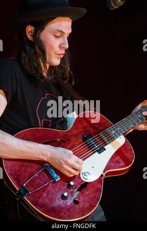 Milan Italie. 14 mars 2016. Le chanteur-compositeur anglais de la BAIE JAMES, il se produit sur la scène du club de musique Crédit d'Alcatraz : Rodolfo Sassano/Alamy Live News Banque D'Images