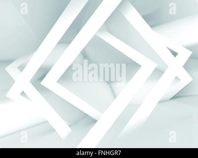 Abstract background design avec recoupé structures cubes dans les tons bleus, 3d illustration Banque D'Images