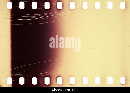 Jaune blanc bande de film bruyant vibrant texture background Banque D'Images