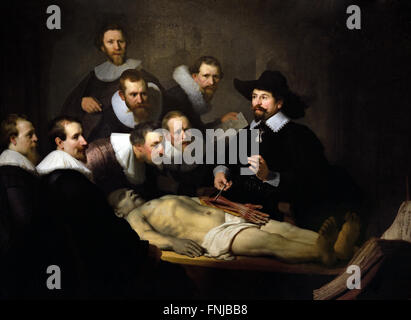 La leçon d'anatomie ( de anatomische les ) du Dr Nicolaes Tulp 1632 Harmenz Rembrandt van Rijn 1606 - 1669 Pays-Bas Néerlandais Banque D'Images