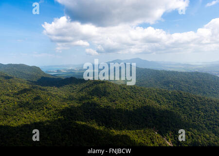 Langkawi paysage panoramique vue de Gunung Machinchang Banque D'Images