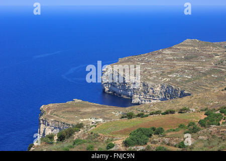 Les falaises de Dingli à Malte, le sud de l'Europe Banque D'Images