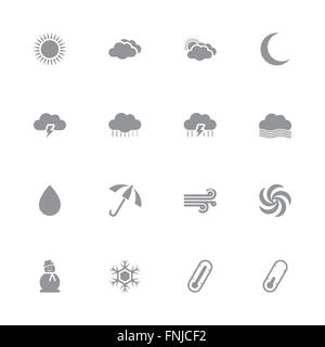 [JPEG] météo télévision simple gris icon set for web, infographie, l'interface utilisateur et des applications mobiles Banque D'Images