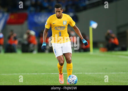 Tokyo, Japon. Mar 15, 2016. Jo (Suning) Football/Football : Ligue des Champions de l'AFC 2016 Groupe E match entre C.F. Tokyo 0-0 Shanghai Suning à Ajinomoto Stadium à Tokyo, au Japon . © Yohei Osada/AFLO SPORT/Alamy Live News Banque D'Images