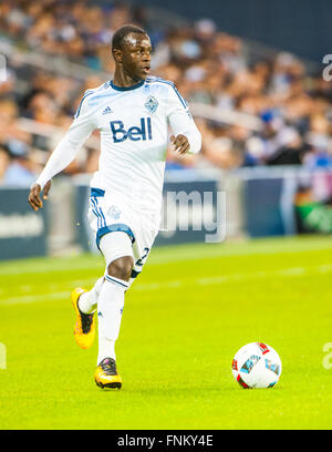 Kekuta manneh numéro 23 de l'avant Vancouver Whitecaps fc Banque D'Images