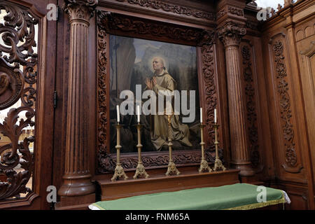 Saint Bruno de Cologne, fondateur de l'Ordre des Chartreux, Chartreuse Pleterje en Slovénie, Banque D'Images