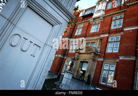 L'entrée fermée au Royal Marsden Hospital de Londres. Royal Marsden Hospital est un hôpital spécialisé dans le traitement du cancer Banque D'Images