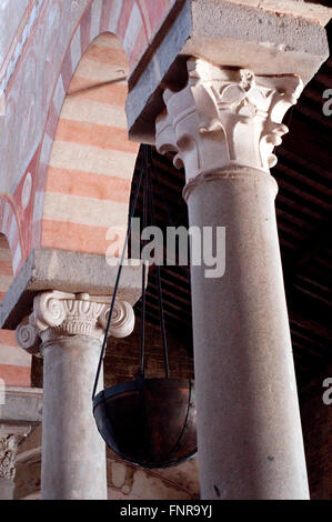 Italie, Toscane, San Pietro a Grado, fresque de la Basilique vue de l'intérieur Banque D'Images