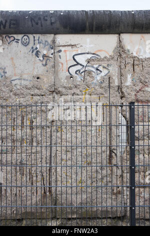 BERLIN, 09 mars : Mur de Berlin Monument à la Niederkirchnerstrasse et la topographie de la terreur à Berlin le 09 mars 2016. Banque D'Images