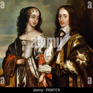 Marie Stuart, princesse royale (Marie Henriette 1631 - 1660 Angleterre anglaise et William II 1626 - 1650 Dutch Prince d'Orange et stathouder des Provinces unies des Pays-Bas Banque D'Images