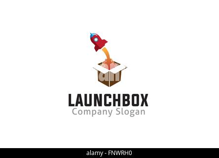 Illustration Design Launch Box Illustration de Vecteur