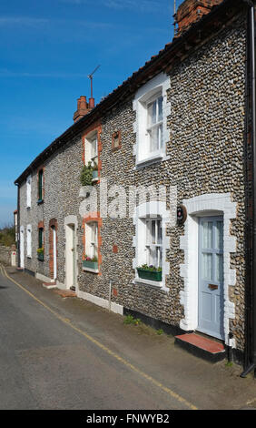 Flint traditionnels cottages dans holt, North Norfolk, Angleterre Banque D'Images