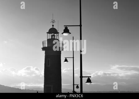 Phare de Saint-Tropez, France photographie noir et blanc 2015 dominique.c.parenti@gmail.com Banque D'Images