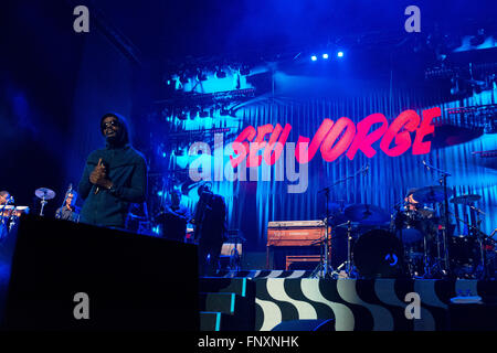 Seu Jorge Live au MEO Arena, Lisboa, Portugal Banque D'Images