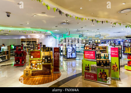 Duty Free, l'aéroport d'Auckland, Nouvelle-Zélande Banque D'Images