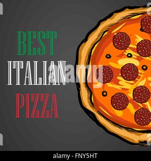 Menu Pizza cafe brochure Illustration de Vecteur