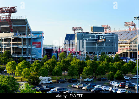 Extérieur du stade LP Field Skyline Nashville Tennessee Banque D'Images