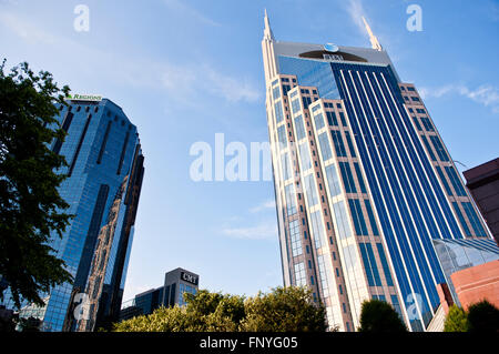 Skyline Nashville Tennessee ville paysage urbain Banque D'Images