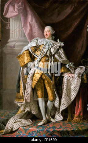 Allan Ramsay - Le Roi George III à coronation robes Banque D'Images