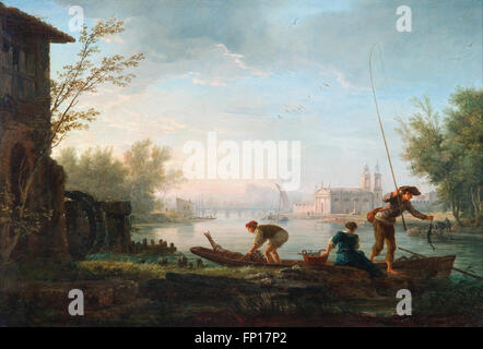 Claude-Joseph Vernet - Les quatre moments de la journée- Matin Banque D'Images