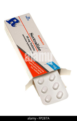 Fort de 28 Sertraline 50mg comprimés Banque D'Images