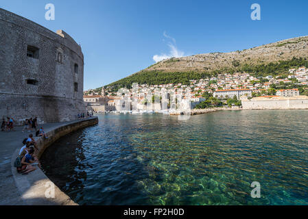 Forteresse de Saint John sur la vieille ville de la ville de Dubrovnik, Croatie Banque D'Images