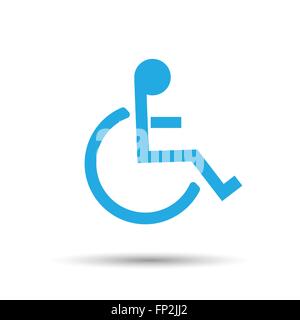 Illustration d'un symbole handicap isolé sur un fond blanc. Illustration de Vecteur