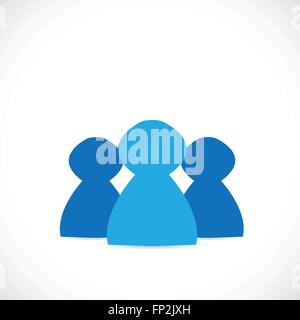 Illustration d'une silhouette d'abstract personnes isolé sur un fond blanc. Illustration de Vecteur