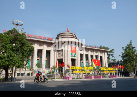 Bâtiment de la Banque d'État du Viet Nam dans la capitale de Hanoi. La Banque d'État du Vietnam est la banque centrale du Vietnam et connu sous le nom de t Banque D'Images