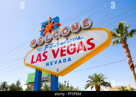 Panneau Welcome to Fabulous Las Vegas sur le Strip de Las Vegas Banque D'Images