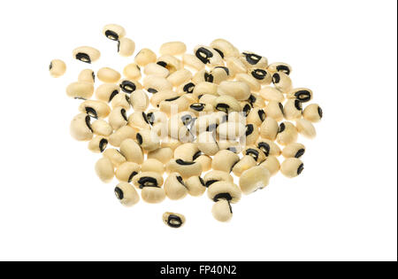 Black Eyed Peas (niébé) isolated on white Banque D'Images