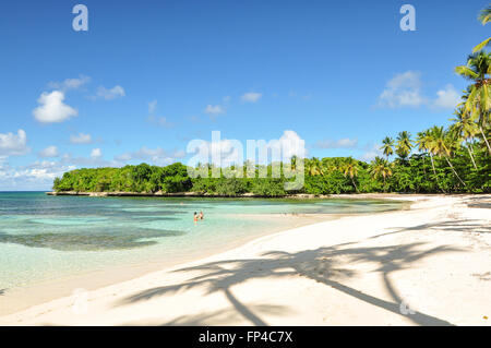 La Playita Las Galeras : une plage tropicale en République Dominicaine Banque D'Images