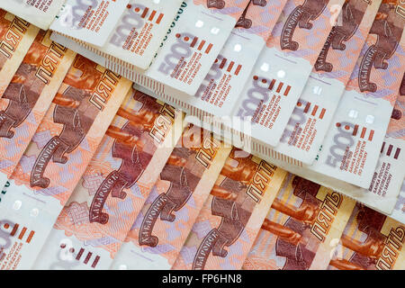 Les billets de 5000 roubles Banque D'Images