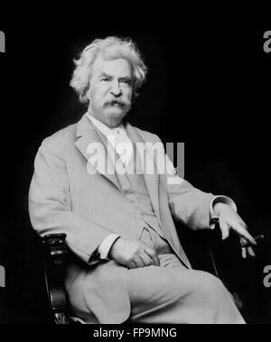 Mark Twain. Portrait de l'écrivain américain Destouches, par un F Bradley, 1907 Banque D'Images