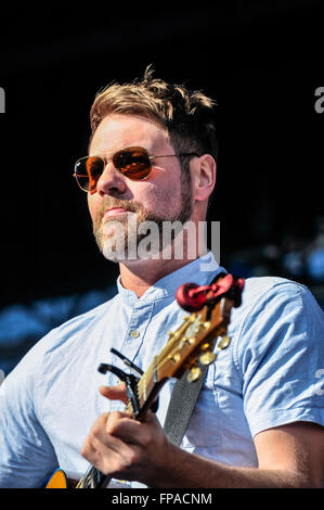 Belfast, Irlande du Nord. 17 Mar 2016 - L'ancien député Brian McFadden Westlife chante au concert de la Saint-Patrick à Belfast Crédit : Stephen Barnes/Alamy Live News Banque D'Images