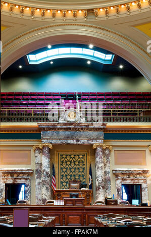 Organe législatif du sénat du Minnesota l'architecture intérieure du bâtiment et décoration sièges Galerie Banque D'Images