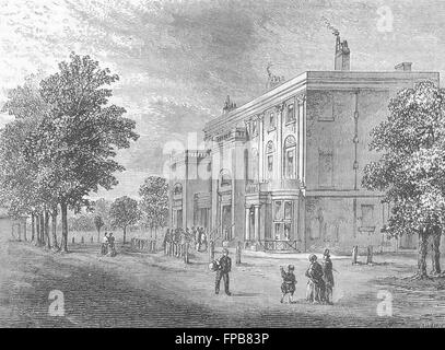 ST JOHN'S WOOD : Eyre Arms pub en 1820, antique print 1880 Banque D'Images