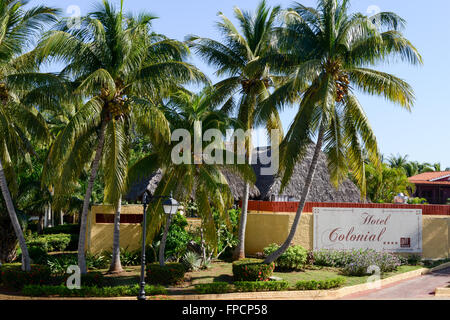 Cayo Coco, Cuba, 16 janvier 2016 - Parc de l'hôtel Colionial sur Cayo Coco, Cuba Banque D'Images