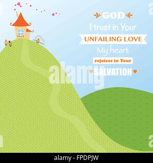 Dieu Jésus Christ Conception fond Cartoon culte amour joie foi Vector Illustration Illustration de Vecteur